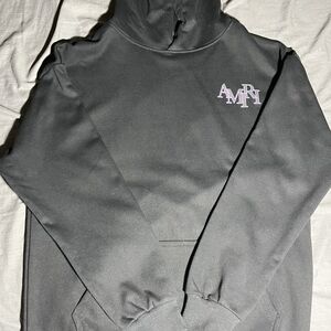 AMIRI Black Sweater with High Collar and Subtle Logo